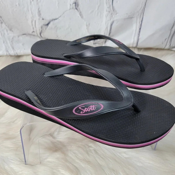 Scott Hawaii Womens 10 Olu A Moderate Heel That's Not Average Thong Sandal Beach - Picture 1 of 9